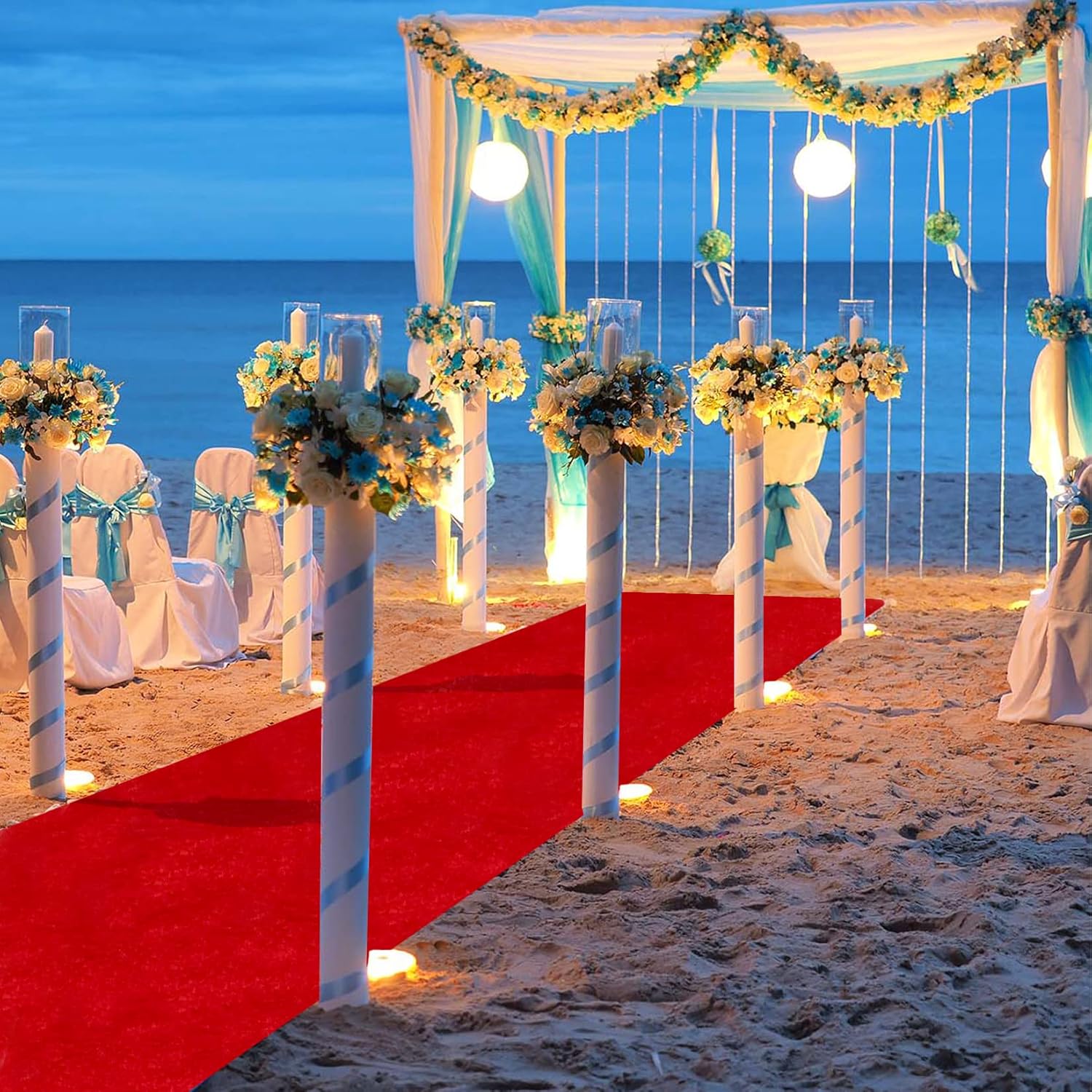 سجادة حمراء سميكة للزفاف، تصمي - مراجعة Aisle Runner White وسعره