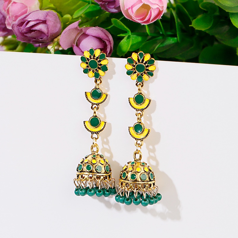 أقراط Jhumka العرقية الوردية ا - مراجعة Indian Wedding Supply وسعره