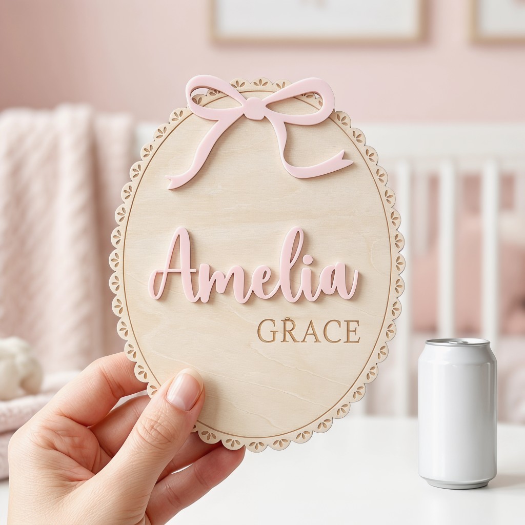 لوحة اسم خشبية مخصصة للأطفال م - مراجعة Wedding Party Supply وسعره