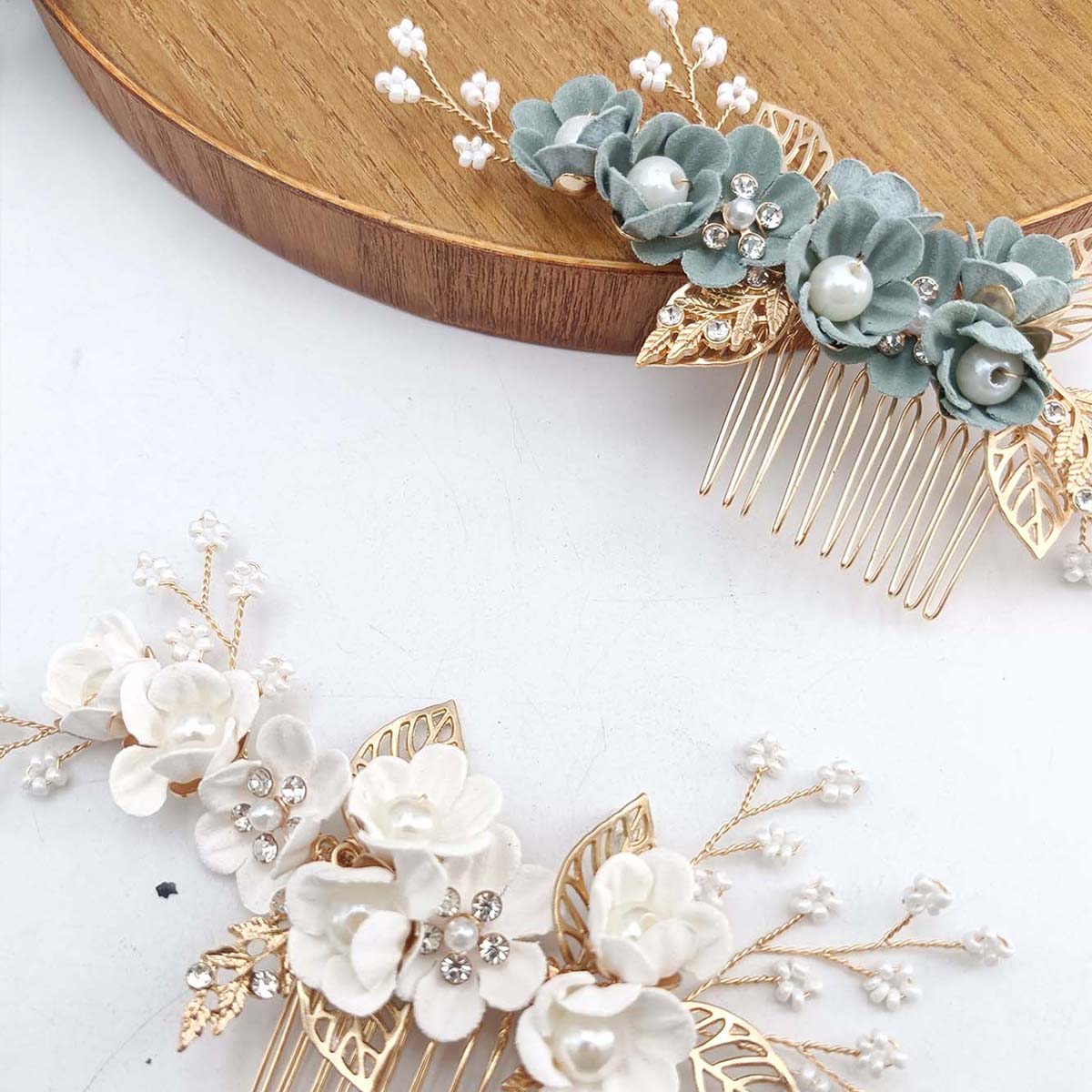 مشبك شعر كريستالي لؤلؤي على شك - مراجعة Wedding Supply Store وسعره