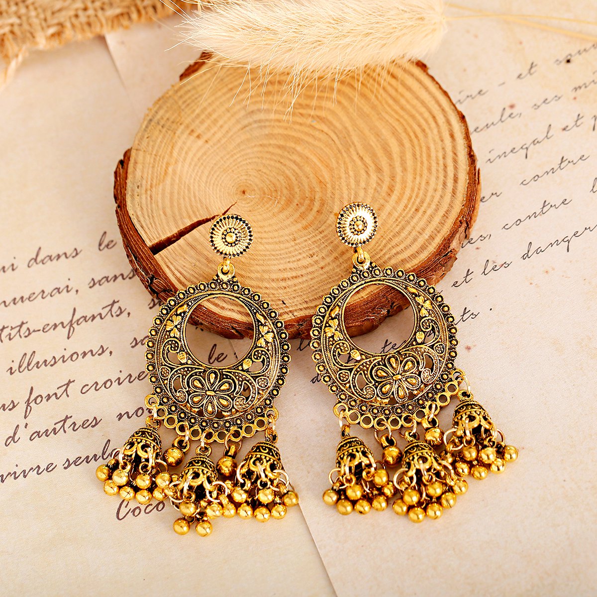 أقراط جومكا هندية نسائية بتصمي - مراجعة Indian Wedding Supply وسعره